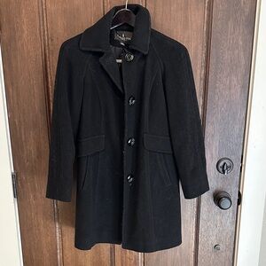 Women's London Fog Wool Black Coat